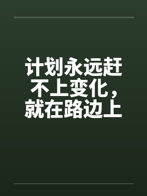 计划赶不上变化是谁说的封面