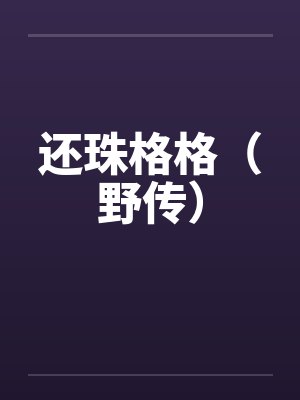还珠格格野传记封面