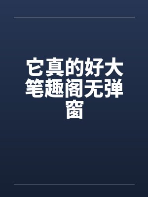 它真的好大笔趣阁无弹窗封面
