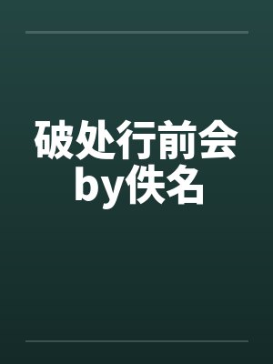 破处行前会by佚名封面