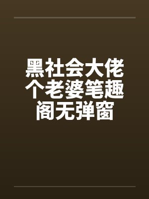 黑社会大佬个老婆笔趣阁无弹窗封面