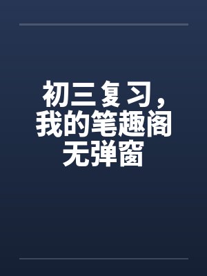初三复习，我的笔趣阁无弹窗封面