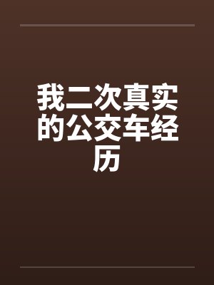 我二次真实的公交车经历封面