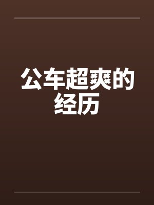公车超爽的经历封面