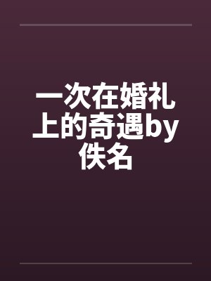 一次在婚礼上的奇遇by佚名封面