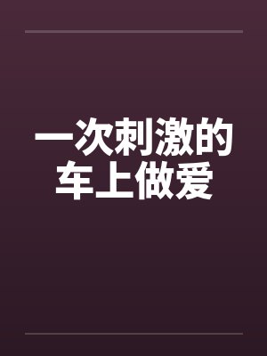 一次刺激的车上做爱封面