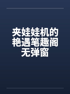 夹娃娃机的艳遇笔趣阁无弹窗封面