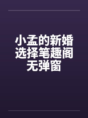 小孟的新婚选择笔趣阁无弹窗封面