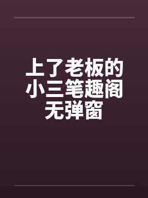 上了老板的小三笔趣阁无弹窗封面