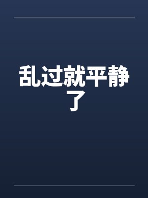 乱过就平静了封面