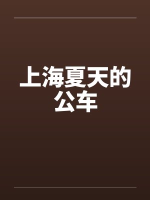 上海夏天的公车封面