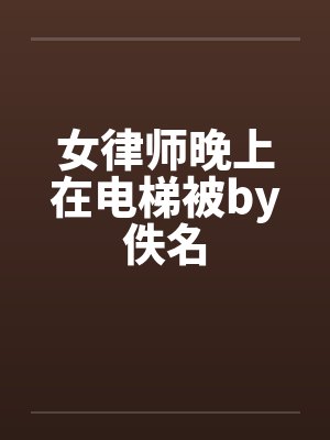 女律师晚上在电梯被by佚名封面
