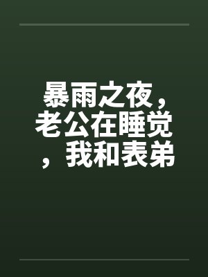 暴雨之夜，老公在睡觉，我和表弟在厨房笔趣阁无弹窗封面