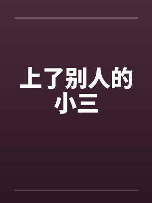 上了别人的小三封面