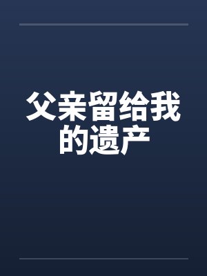 父亲留给我的遗产封面