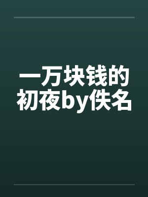 一万块钱的初夜by佚名封面