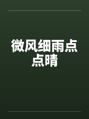 微风细雨点点晴封面