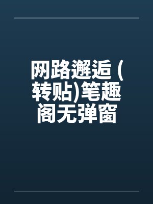 网路邂逅 (转贴)笔趣阁无弹窗封面