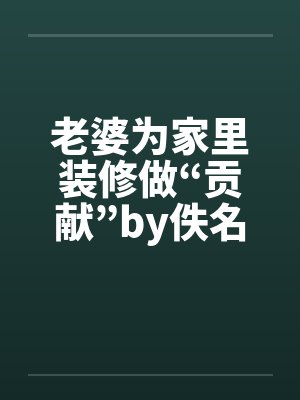 老婆为家里装修做“贡献”by佚名封面