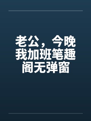 老公，今晚我加班笔趣阁无弹窗封面