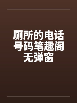 厕所的电话号码笔趣阁无弹窗封面