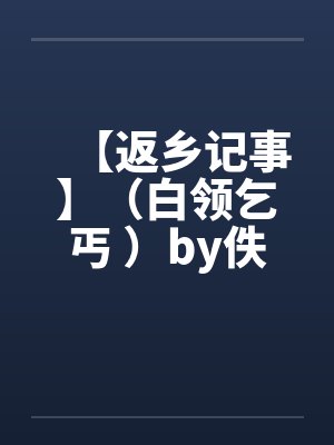 【返乡记事】（白领乞丐 ）by佚名封面