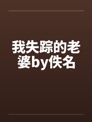 我失踪的老婆by佚名封面