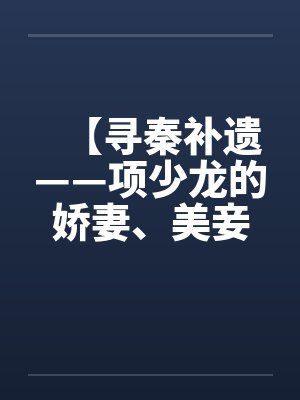 【寻秦补遗——项少龙的娇妻、美妾及俏婢】封面