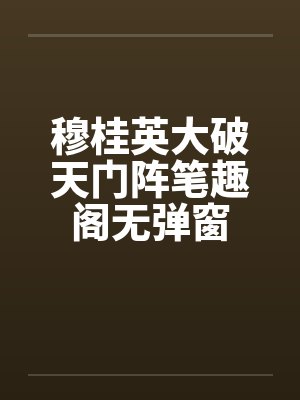 穆桂英大破天门阵笔趣阁无弹窗封面