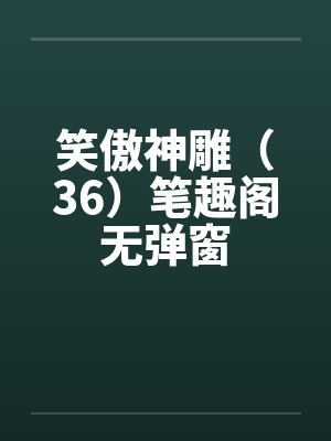 笑傲神雕（36）笔趣阁无弹窗封面