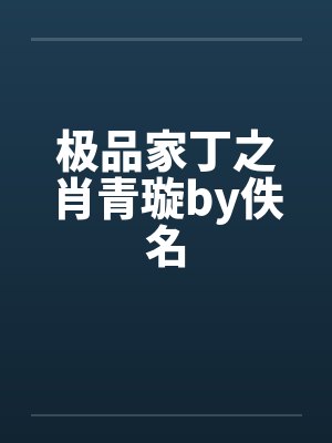 极品家丁之肖青璇by佚名封面