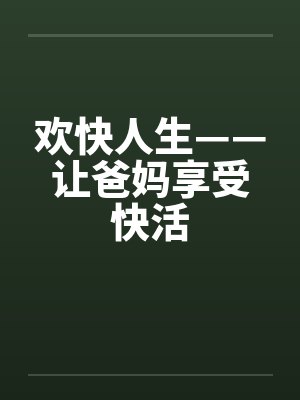 欢快人生——让爸妈享受快活封面