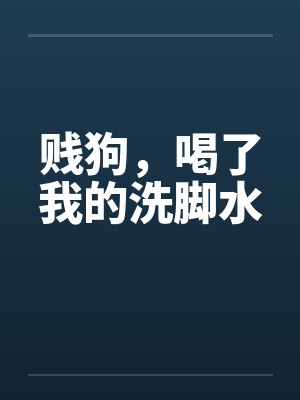贱狗，喝了我的洗脚水封面
