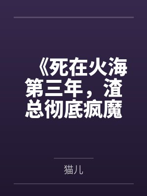《死在火海第三年，渣总彻底疯魔了》封面