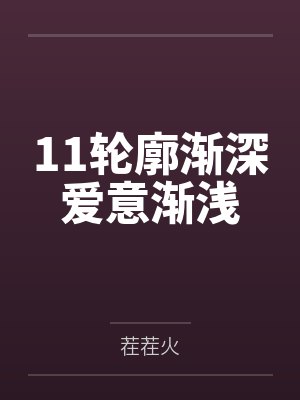 11轮廓渐深爱意渐浅封面
