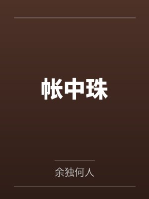 帐中珠封面
