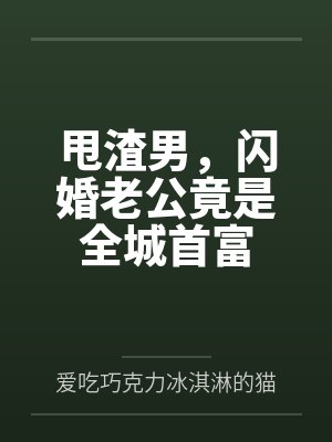 甩渣男,闪婚老公竟是全城首富封面