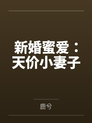 新婚蜜爱：天价小妻子封面