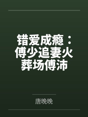 错爱成瘾：傅少追妻火葬场傅沛封面