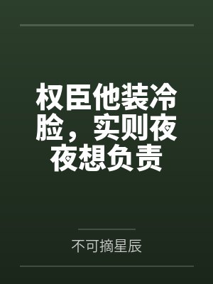 权臣他装冷脸,实则夜夜想负责封面