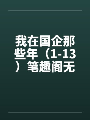 我在国企那些年（1-13）笔趣阁无弹窗封面