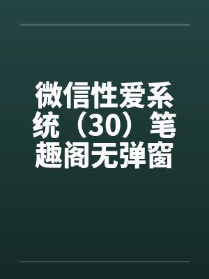 微信性爱系统（30）笔趣阁无弹窗封面