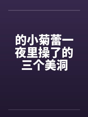 的小菊蕾一夜里操了的三个美洞封面
