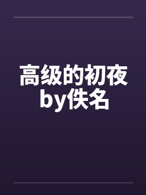 高级的初夜by佚名封面