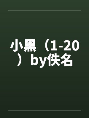 小黑（1-20）by佚名封面
