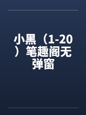 小黑（1-20）笔趣阁无弹窗封面