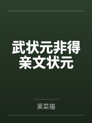 武状元非得亲文状元封面