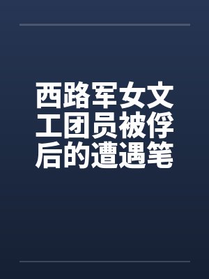 西路军女文工团员被俘后的遭遇笔趣阁无弹窗封面