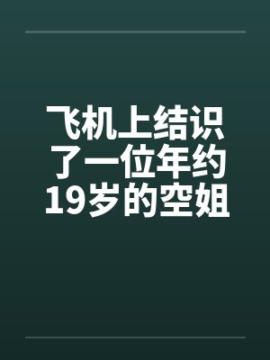 飞机上结识了一位年约19岁的空姐笔趣阁无弹窗封面