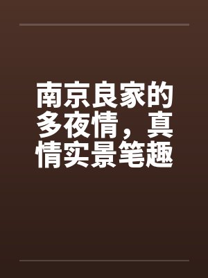 南京良家的多夜情，真情实景笔趣阁无弹窗封面